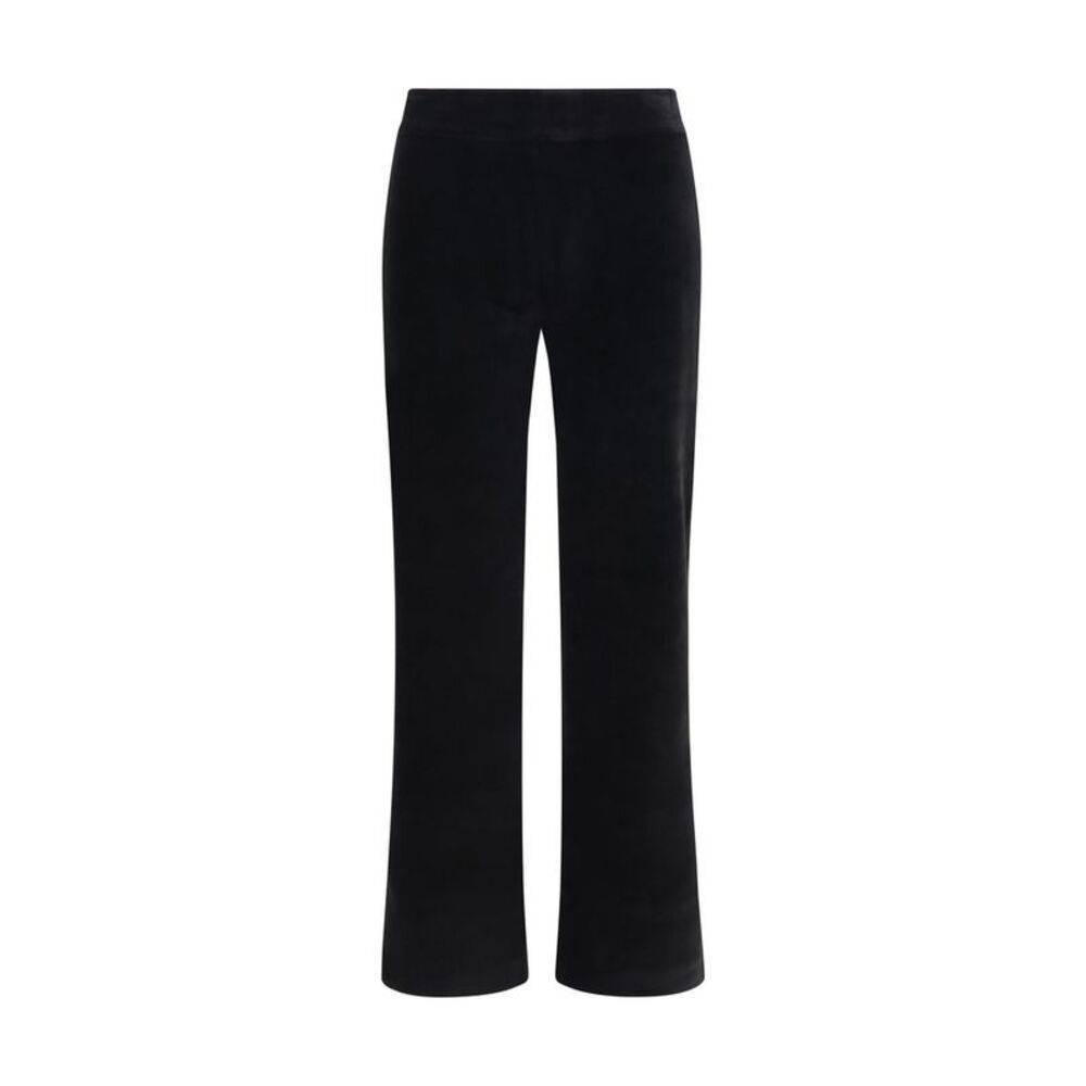Avenue Montaigne Black Cotton Flared Women's Pants